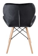 Krzesło tapicerowane MURET VELVET - aksamitny czarny