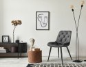 Krzesło ELIOT VELVET tapicerowane grafitowy aksamit