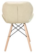 Krzesło tapicerowane MURET VELVET aksamitny beżowy