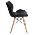 Krzesło tapicerowane MURET - czarny