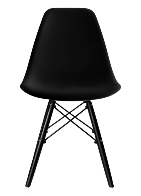 Krzesło plastikowe Milano Black DSW czarne Krzesło plastikowe Milano Black DSW czarne