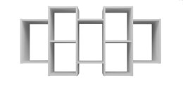 REGAŁ WISZĄCY ŚCIENNY BILBAO BIAŁY MAT