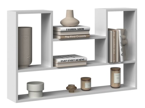 REGAŁ WISZĄCY ŚCIENNY BILBAO 4P BIEL MAT