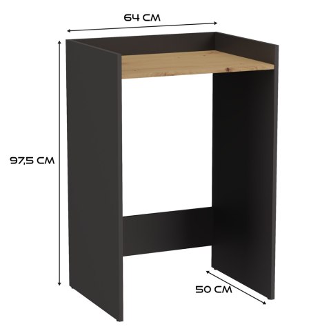 SZAFKA REGAŁ ŁAZIENKOWY NA PRALKĘ POLA ANTRACYT / DĄB ARTISAN