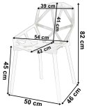 Krzesło ażurowe nowoczesne VECTOR czarne