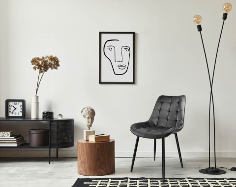 Krzesło welurowe NORMAN Velvet grafitowe Krzesło welurowe NORMAN Velvet grafitowe