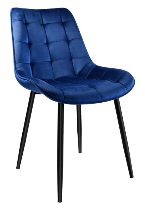 Krzesło welurowe NORMAN Velvet granatowe Krzesło welurowe NORMAN Velvet granatowe