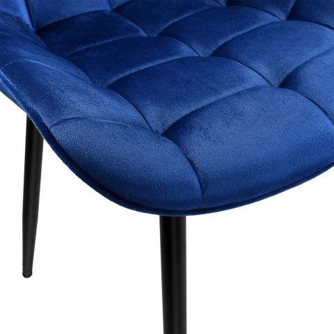 Krzesło welurowe NORMAN Velvet granatowe Krzesło welurowe NORMAN Velvet granatowe