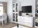 WITRYNA 80CM PAFOS 4 SZYBY SALON BIURO BIAŁY MAT WITRYNA 80CM PAFOS 4 SZYBY SALON BIURO BIAŁY MAT