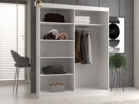 NOWOCZESNA SZAFA UBRANIOWA IGA 160 CM DRZWI PRZESUWNE DĄB ARTISAN NOWOCZESNA SZAFA UBRANIOWA IGA 160 CM DRZWI PRZESUWNE DĄB ARTISAN