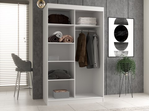 SZAFA Z DRZWIAMI PRZESUWNYMI IGA 120 CM Z LUSTREM I SZPROSAMI DĄB SONOMA SZAFA Z DRZWIAMI PRZESUWNYMI IGA 120 CM Z LUSTREM I SZPROSAMI DĄB SONOMA