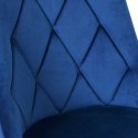 Krzesło LINCOLN VELVET tapicerowane granatowy aksamit Krzesło LINCOLN VELVET tapicerowane granatowy aksamit