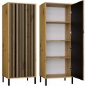 WITRYNA KAMARO SLIM LAMELE RYFLOWANY FRONT DĄB ARTISAN / CZARNY MAT WITRYNA KAMARO SLIM LAMELE RYFLOWANY FRONT DĄB ARTISAN / CZARNY MAT