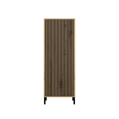 WITRYNA KAMARO SLIM LAMELE RYFLOWANY FRONT DĄB ARTISAN / CZARNY MAT WITRYNA KAMARO SLIM LAMELE RYFLOWANY FRONT DĄB ARTISAN / CZARNY MAT