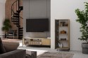 WITRYNA KAMARO SLIM LAMELE RYFLOWANY FRONT DĄB ARTISAN / CZARNY MAT WITRYNA KAMARO SLIM LAMELE RYFLOWANY FRONT DĄB ARTISAN / CZARNY MAT