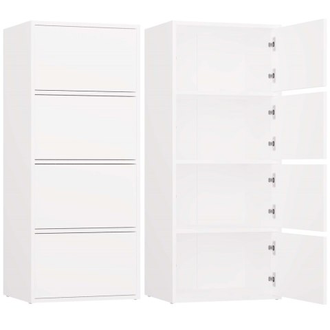 KOMODA ALMA SZAFKA 4 DRZWI 4 PÓŁKI BIAŁY MAT