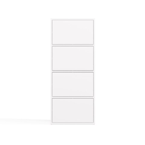 KOMODA ALMA SZAFKA 4 DRZWI 4 PÓŁKI BIAŁY MAT