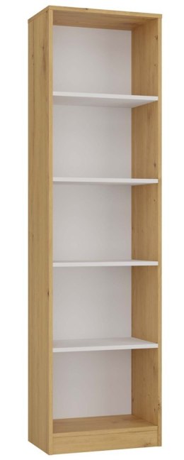 KLASYCZNY REGAŁ ONYX NA KSIĄŻKI SEGREGATORY ZABAWKI DĄB ARTISAN / BIAŁY MAT