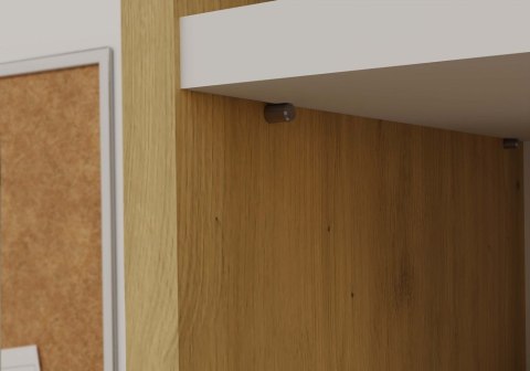 KLASYCZNY REGAŁ ONYX NA KSIĄŻKI SEGREGATORY ZABAWKI DĄB ARTISAN / BIAŁY MAT