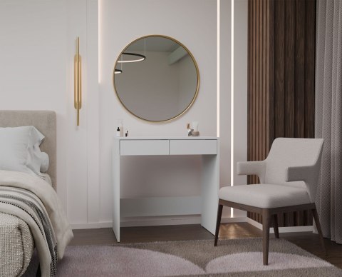 BIURKO MARINA 2 SZUFLADY BIAŁY MAT