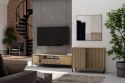 KOMODA KAMARO 2 DRZWI LAMELE FRONT RYFLOWANY DĄB ARTISAN / CZARNY KOMODA KAMARO 2 DRZWI LAMELE FRONT RYFLOWANY DĄB ARTISAN / CZARNY