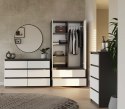 NOWOCZESNA KOMODA MALWA 6 SZUFLAD 120CM ANTRACYT / BIAŁY MAT NOWOCZESNA KOMODA MALWA 6 SZUFLAD 120CM ANTRACYT / BIAŁY MAT