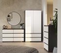NOWOCZESNA KOMODA MALWA 6 SZUFLAD 120CM ANTRACYT / BIAŁY MAT NOWOCZESNA KOMODA MALWA 6 SZUFLAD 120CM ANTRACYT / BIAŁY MAT