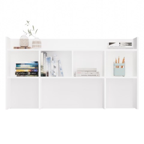 Nadstawka do Biurka 130 cm Regał Na Książki Dokumenty BIAŁY MAT