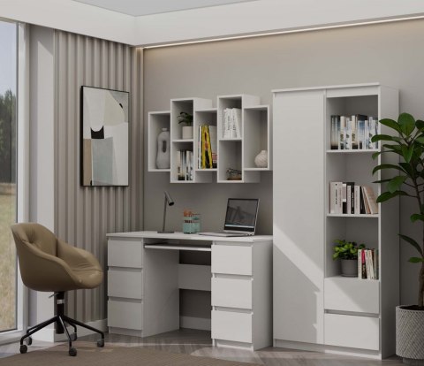 REGAŁ WISZĄCY ŚCIENNY BILBAO BIAŁY MAT