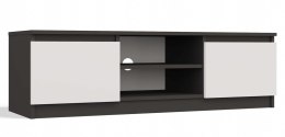 NOWOCZESNA SZAFKA RTV MALWA 120CM ANTRACYT / BIAŁY MAT