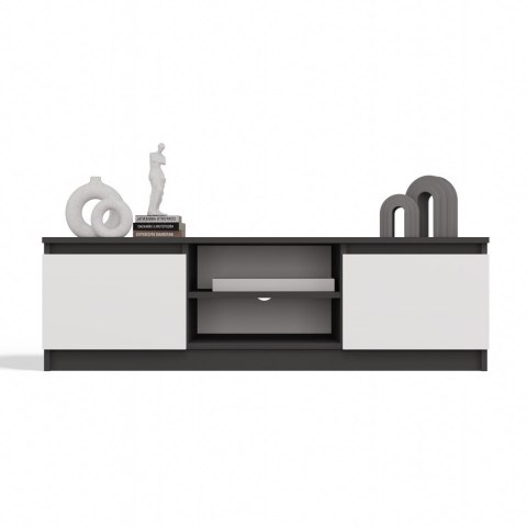 NOWOCZESNA SZAFKA RTV MALWA 120CM ANTRACYT / BIAŁY MAT NOWOCZESNA SZAFKA RTV MALWA 120CM ANTRACYT / BIAŁY MAT
