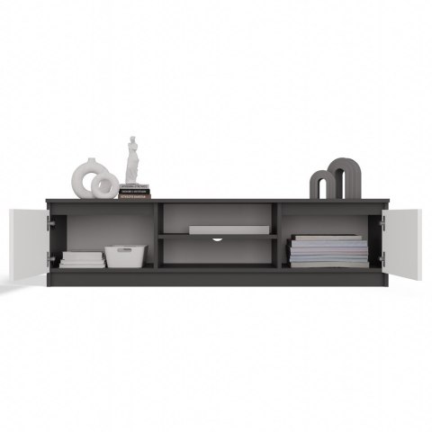 NOWOCZESNA SZAFKA RTV MALWA 140CM ANTRACYT / BIAŁY MAT NOWOCZESNA SZAFKA RTV MALWA 140CM ANTRACYT / BIAŁY MAT