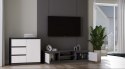 NOWOCZESNA SZAFKA RTV MALWA 140CM ANTRACYT / BIAŁY MAT