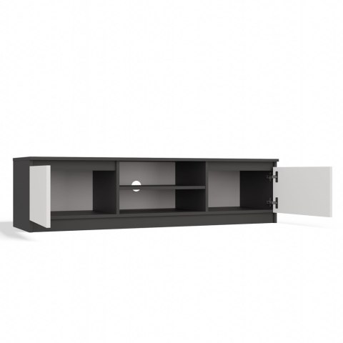 NOWOCZESNA SZAFKA RTV MALWA 140CM ANTRACYT / BIAŁY MAT NOWOCZESNA SZAFKA RTV MALWA 140CM ANTRACYT / BIAŁY MAT