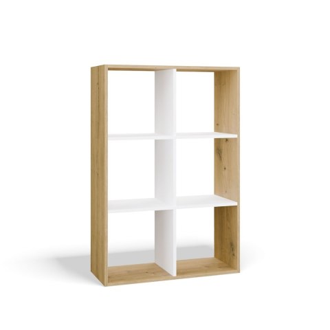 REGAŁ KOMOROWY MALAX 2X3 NA KSIĄŻKI ZABAWKI DĄB ARTISAN / BIAŁY MAT REGAŁ KOMOROWY MALAX 2X3 NA KSIĄŻKI ZABAWKI DĄB ARTISAN / BIAŁY MAT