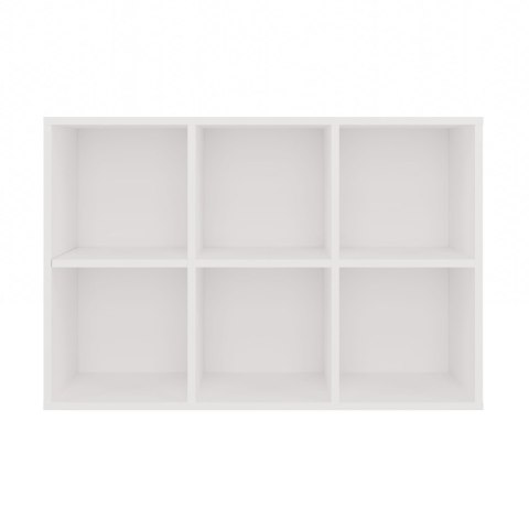 REGAŁ KOMOROWY MALAX 2X3 MINI NA KSIĄŻKI ZABAWKI BIAŁY MAT