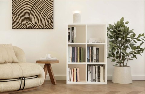 REGAŁ KOMOROWY MALAX 2X3 MINI NA KSIĄŻKI ZABAWKI BIAŁY MAT