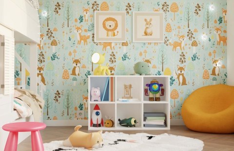 REGAŁ KOMOROWY MALAX 2X3 MINI NA KSIĄŻKI ZABAWKI BIAŁY MAT