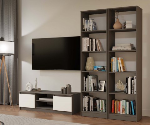 KLASYCZNY REGAŁ ONYX 50CM NA KSIĄŻKI SEGREGATORY ZABAWKI ANTRACYT