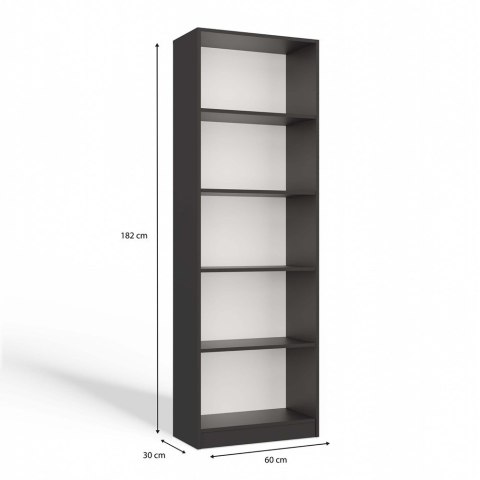 KLASYCZNY REGAŁ ONYX 60CM NA KSIĄŻKI SEGREGATORY ZABAWKI ANTRACYT KLASYCZNY REGAŁ ONYX 60CM NA KSIĄŻKI SEGREGATORY ZABAWKI ANTRACYT