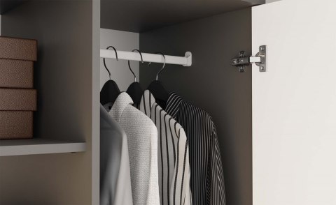 DUŻA SZAFA DO BIURA SYPIALNI MALWA 90CM ANTRACYT / BIAŁY MAT DUŻA SZAFA DO BIURA SYPIALNI MALWA 90CM ANTRACYT / BIAŁY MAT