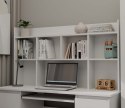 FUNKCJONALNE BIURKO KUBA 6 SZUFLAD BIAŁY MAT / DĄB ARTISAN