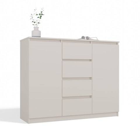 NOWOCZESNA DUŻA KOMODA MALWA 120CM 2 DRZWI 4 SZUFLADY KOLOR KASZMIR NOWOCZESNA DUŻA KOMODA MALWA 120CM 2 DRZWI 4 SZUFLADY KOLOR KASZMIR