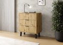 NOWOCZESNA KOMODA SCANDI SLIM 3 SZUFLADY RYFLOWANE FRONTY DĄB ARTISAN NOWOCZESNA KOMODA SCANDI SLIM 3 SZUFLADY RYFLOWANE FRONTY DĄB ARTISAN