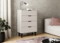 NOWOCZESNA KOMODA SCANDI SLIM 4 SZUFLADY RYFLOWANE FRONTY KOLOR KASZMIR NOWOCZESNA KOMODA SCANDI SLIM 4 SZUFLADY RYFLOWANE FRONTY KOLOR KASZMIR