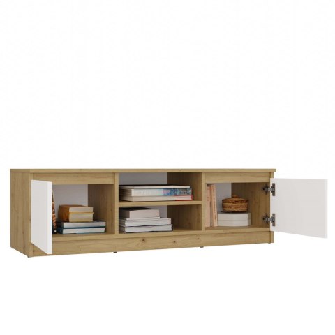 NOWOCZESNA SZAFKA RTV MALWA 120CM DĄB ARTISAN / BIAŁY MAT NOWOCZESNA SZAFKA RTV MALWA 120CM DĄB ARTISAN / BIAŁY MAT