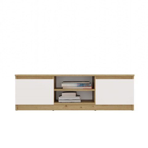 NOWOCZESNA SZAFKA RTV MALWA 120CM DĄB ARTISAN / BIAŁY MAT NOWOCZESNA SZAFKA RTV MALWA 120CM DĄB ARTISAN / BIAŁY MAT