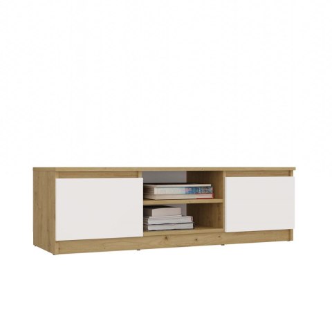 NOWOCZESNA SZAFKA RTV MALWA 120CM DĄB ARTISAN / BIAŁY MAT NOWOCZESNA SZAFKA RTV MALWA 120CM DĄB ARTISAN / BIAŁY MAT