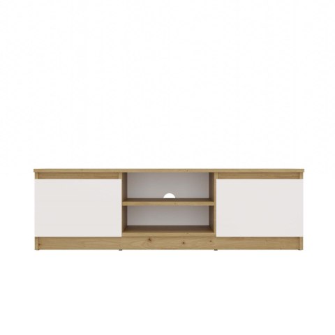 NOWOCZESNA SZAFKA RTV MALWA 120CM DĄB ARTISAN / BIAŁY MAT NOWOCZESNA SZAFKA RTV MALWA 120CM DĄB ARTISAN / BIAŁY MAT