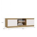 NOWOCZESNA SZAFKA RTV MALWA 120CM DĄB ARTISAN / BIAŁY MAT NOWOCZESNA SZAFKA RTV MALWA 120CM DĄB ARTISAN / BIAŁY MAT